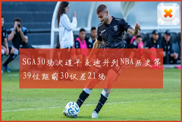 SGA30场次追平麦迪并列NBA历史第39位距前30仅差21场